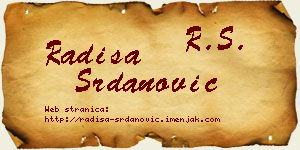 Radiša Srdanović vizit kartica